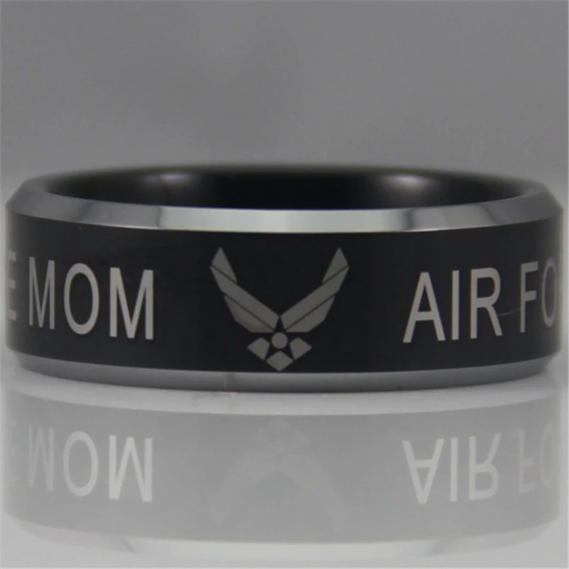 Free Shipping YGK JEWELRY Hot Sales 8MM Military Air Force MoM Design Men's Black Tungsten Comfort Fit Ring
Free Shipping YGK JEWELRY Hot Sales 8MM Military Air Force MoM Design Men's Black Tungsten Comfort Fit Ring