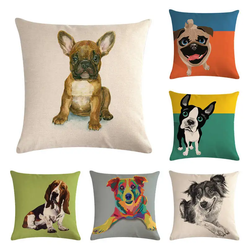 45*45cm Pet dog Pattern Cotton Linen Throw Pillow Cushion Cover Home Decoration Sofa Bed Decor Decorative Pillowcase
45*45cm Pet dog Pattern Cotton Linen Throw Pillow Cushion Cover Home Decoration Sofa Bed Decor Decorative Pillowcase