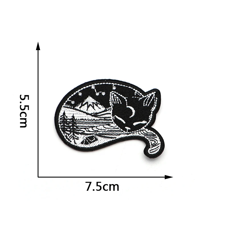 2pcs/lot Forest Protector Sleeping Gothic Cat Embroidery Patch for Clothes Iron on Applique Accessorie Travel Armband SC4056
2pcs/lot Forest Protector Sleeping Gothic Cat Embroidery Patch for Clothes Iron on Applique Accessorie Travel Armband SC4056
