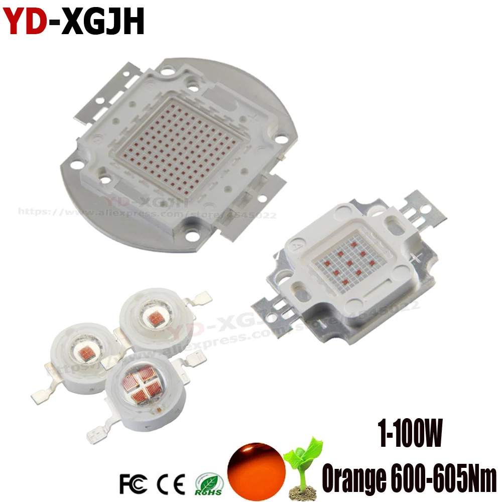 High Power LED Chip Orange 590-595Nm 1W 3W 5W 10W 20W 30W 50W 100W For LED Light Beads Integrated Lamp Beadsstage light
High Power LED Chip Orange 590-595Nm 1W 3W 5W 10W 20W 30W 50W 100W For LED Light Beads Integrated Lamp Beadsstage light