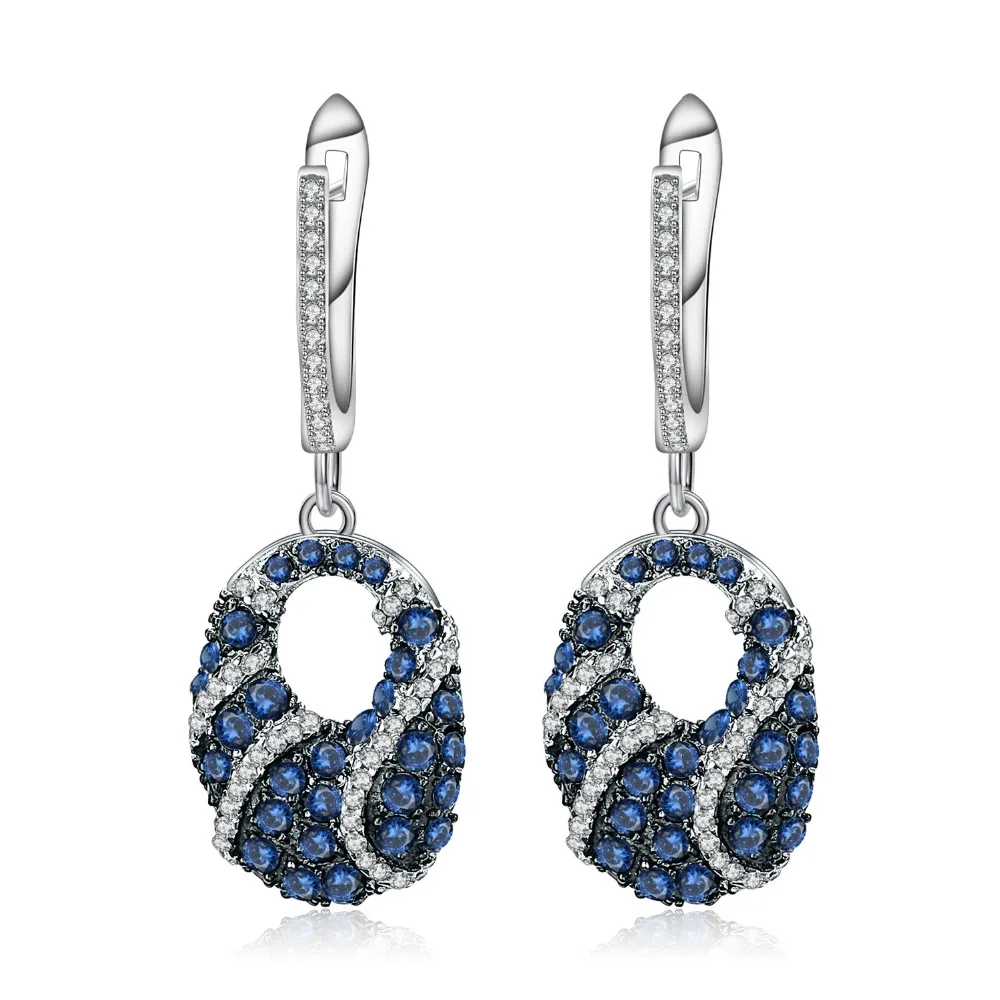 Gem's Ballet Fashion Natural Sapphire Blue Gemstone Drop Earrings 925 Sterling Silver For Women Fine Jewelry
Gem's Ballet Fashion Natural Sapphire Blue Gemstone Drop Earrings 925 Sterling Silver For Women Fine Jewelry