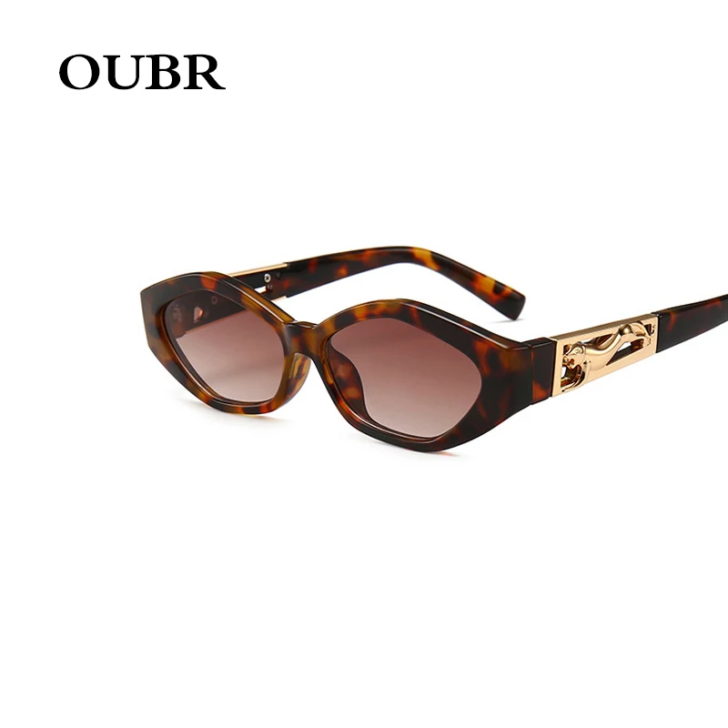 Фото OUBR классические женские многоугольные солнцезащитные очки cheetah craft Дизайнерские