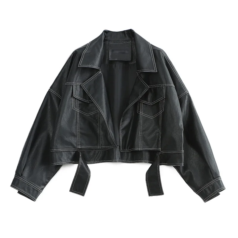 2019 Leather Jacket Women Black Motorcycle Open Line Decoration PU Leather Coat Short PU Biker Jacket AS7717
2019 Leather Jacket Women Black Motorcycle Open Line Decoration PU Leather Coat Short PU Biker Jacket AS7717