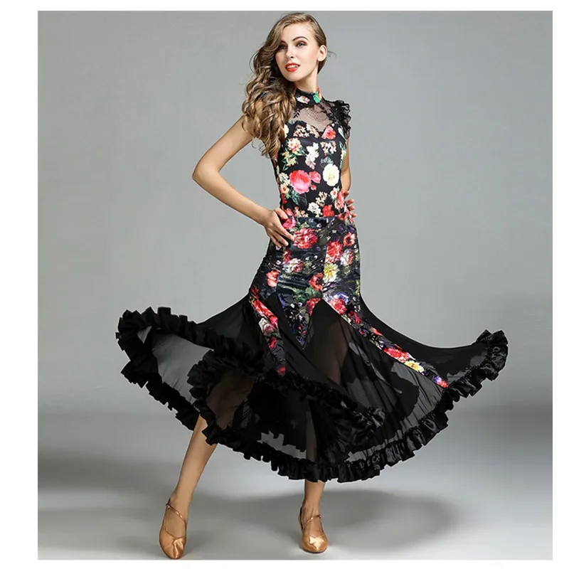 Adult Modern Dancing Suit Flower Ballroom Uniforms Girls Dancing Dress Female Dance Performance Costume 2pcs Rould Collar B-6177
Adult Modern Dancing Suit Flower Ballroom Uniforms Girls Dancing Dress Female Dance Performance Costume 2pcs Rould Collar B-6177