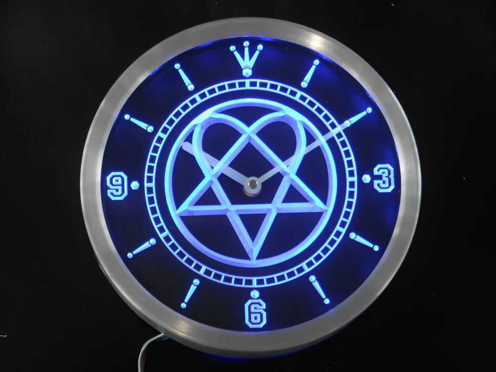 Nc0166 светодиодные настенные часы с неоновыми световыми знаками|wall clock|led wall clockclock