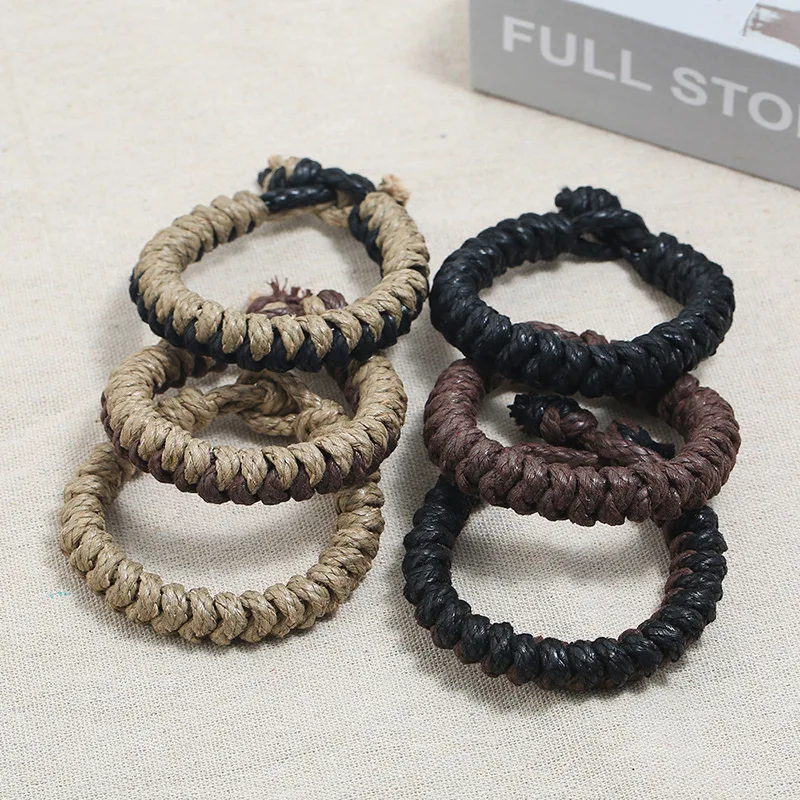 Punk Cotton Rope Braided Bracelet for Men Jewelry Vintage Wrap Wristband Women's Bracelets Hand Strap
Punk Cotton Rope Braided Bracelet for Men Jewelry Vintage Wrap Wristband Women's Bracelets Hand Strap