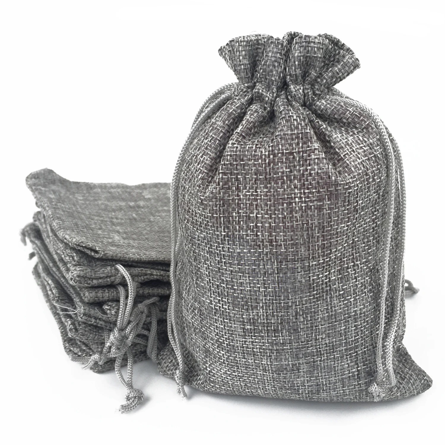 One Pack (50PCS) 10X14CM Grey Gift Burlap Fabric Favor Sack Bags with Drawstring For Kids Party Birthday and Wedding Accessories
One Pack (50PCS) 10X14CM Grey Gift Burlap Fabric Favor Sack Bags with Drawstring For Kids Party Birthday and Wedding Accessories