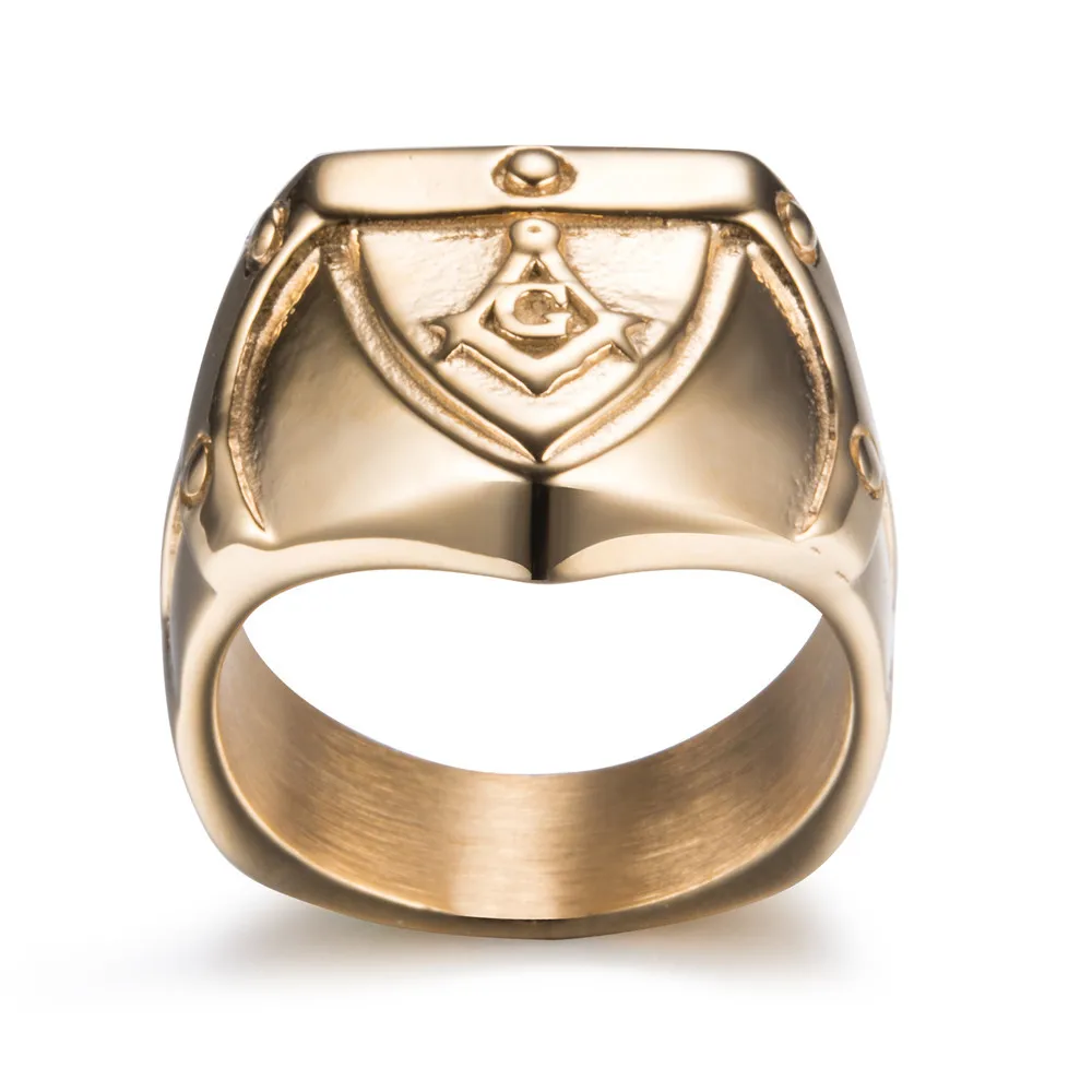 Мужское кольцо Freemason из нержавеющей стали Rock Masonic Ring | Украшения и аксессуары