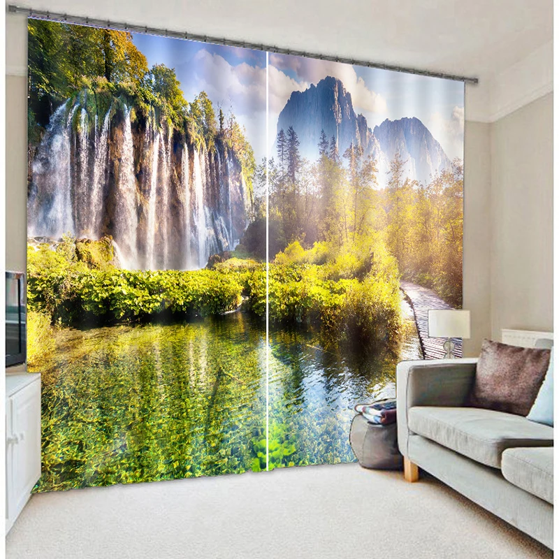 Cafe Office 3D Blackout Curtains Modern Spring Water Waterfall Scenery Pattern Fabric Bedroom Curtains for Living Room Textiles
Cafe Office 3D Blackout Curtains Modern Spring Water Waterfall Scenery Pattern Fabric Bedroom Curtains for Living Room Textiles