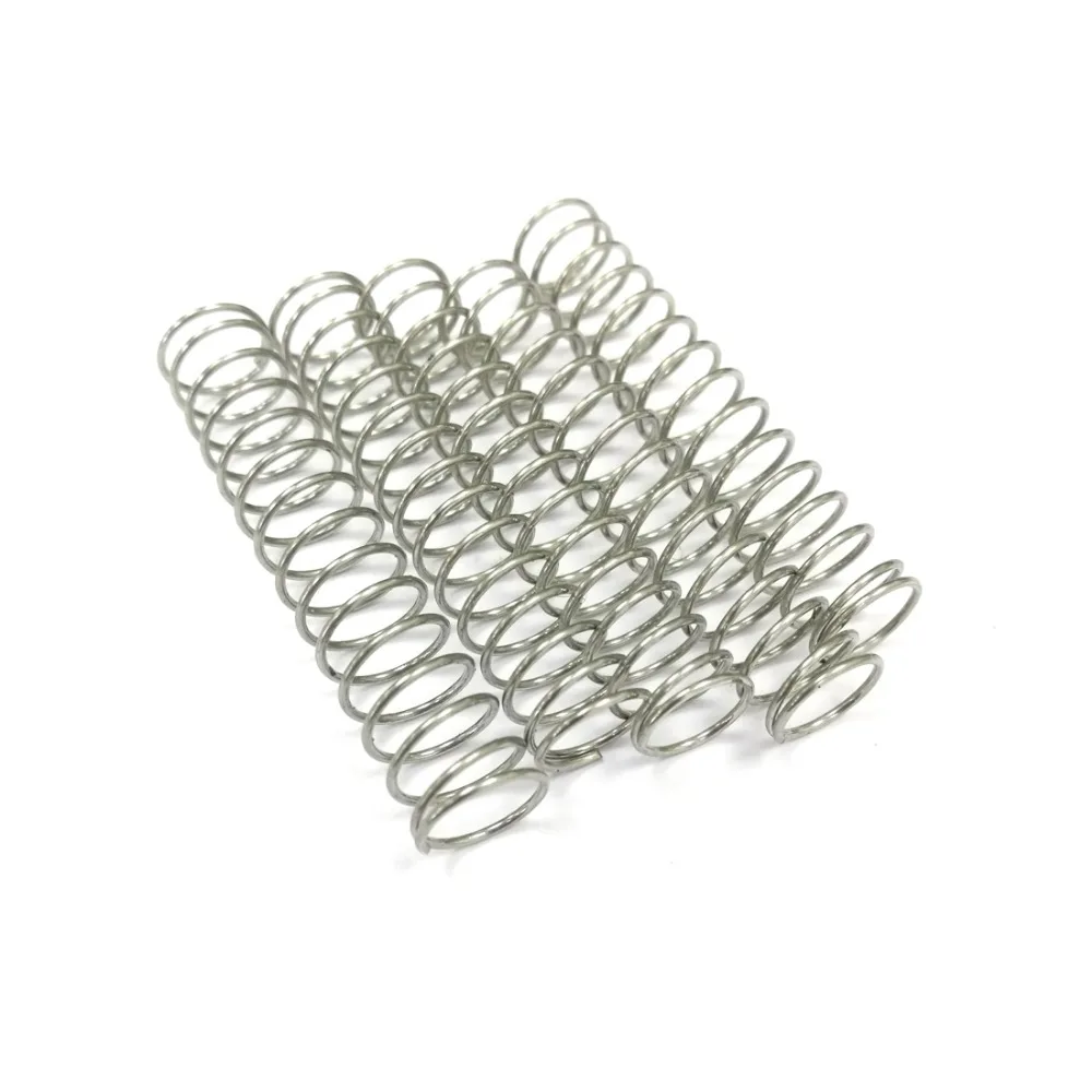 10pcs Stainless Steel Compression Spring Non-Corrosive Electrical Springs With Precise Surface Treatment for Toys Pens 0.8*10*50
10pcs Stainless Steel Compression Spring Non-Corrosive Electrical Springs With Precise Surface Treatment for Toys Pens 0.8*10*50