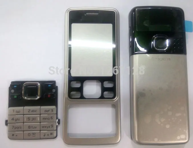 Металл Classia Крышка корпуса корпус клавиатуры для Nokia 6300 черный серебристый цвет