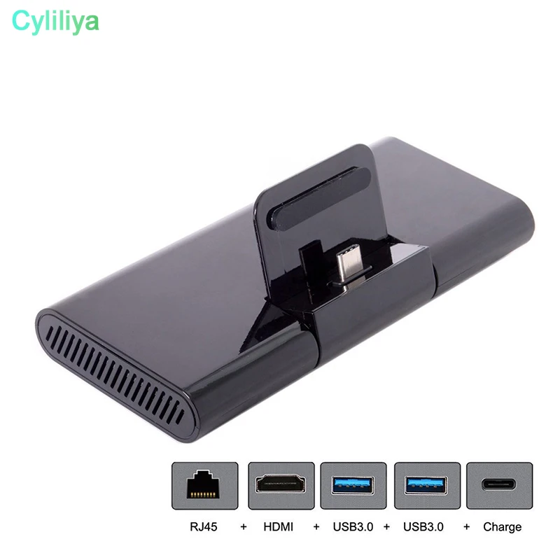 5 в 1 Type C USB 3 к HDMI 4K + 1000M Lan 2 0 PD зарядная настольная док-станция концентратор для Macbook