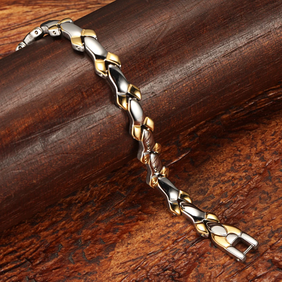 WelMag 2019 Health Magnetic Bracelets FIR Bio Energy Bangles for Woman High Quality Stainless Steel Germanium Jewelry | Украшения и