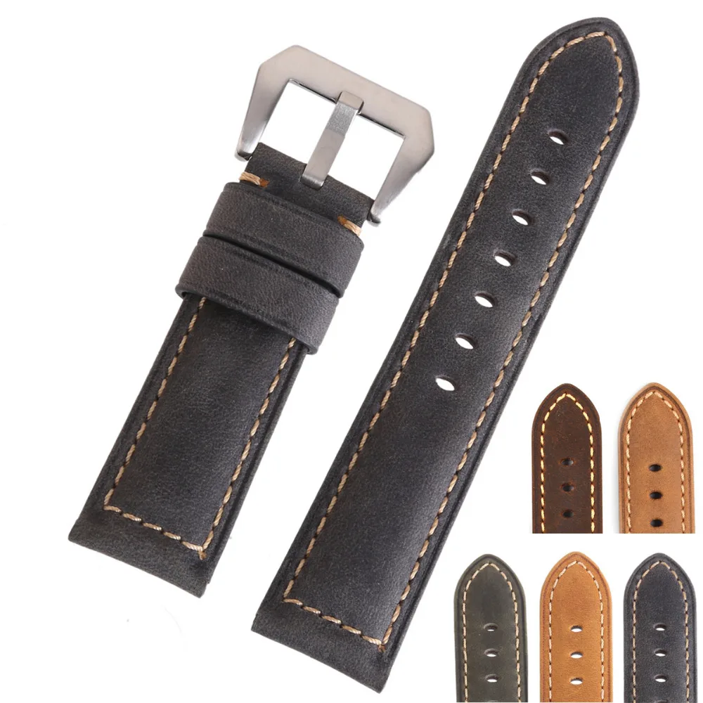 EACHE Vintage Genuine Leather Watch Band Matte Leather Soft Watch Strap Silver&Black Buckle 22/24/26mm Brown Yellow Grey Green
EACHE Vintage Genuine Leather Watch Band Matte Leather Soft Watch Strap Silver&Black Buckle 22/24/26mm Brown Yellow Grey Green