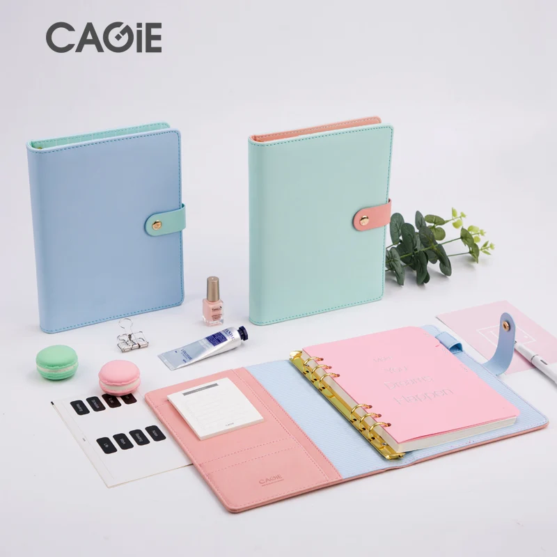 CAGIE повестки дня 2019 планировщик организатор для ежедневного ежемесячно a5 Binder Filofax
