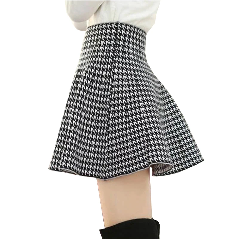 New Autumn Winter Fashion High Waist Houndstooth Knitting Skirt Women Sweet Plaid Ball Gown Skirts Work Wear A-Line Skirts Mw549
New Autumn Winter Fashion High Waist Houndstooth Knitting Skirt Women Sweet Plaid Ball Gown Skirts Work Wear A-Line Skirts Mw549