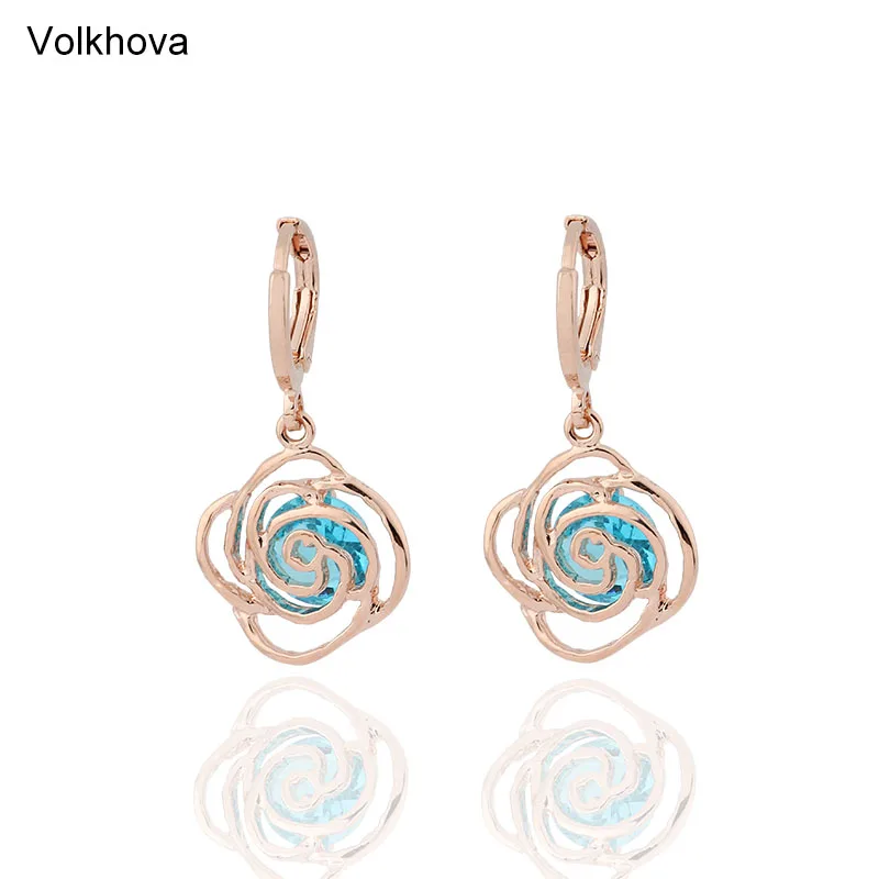 Volkhova Trendy Rose Flower Drop Earrings Gift Rose Gold Color Cubic Zircon Lady Elegant Earrings For Women
Volkhova Trendy Rose Flower Drop Earrings Gift Rose Gold Color Cubic Zircon Lady Elegant Earrings For Women