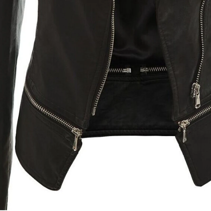 Spring Autumn New Fashion Black Leather Jacket For Women Slim Short Faux Leather Motorcycle Jacket Plus Size Leather Coat Female
Spring Autumn New Fashion Black Leather Jacket For Women Slim Short Faux Leather Motorcycle Jacket Plus Size Leather Coat Female