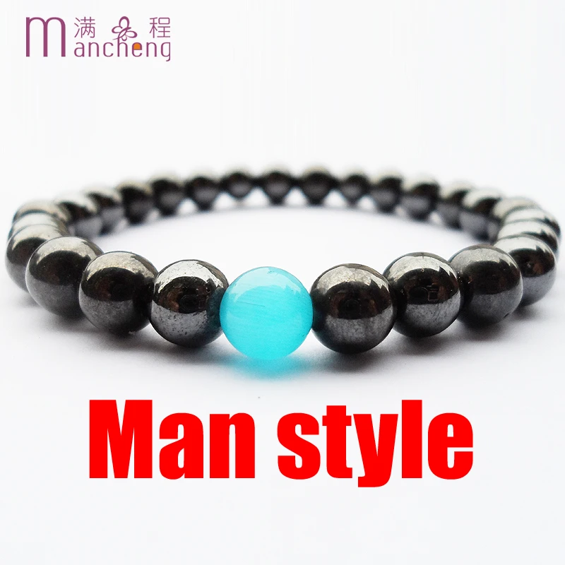 8inch Ultra popular DIY personality Man 8MM Black gallstone hematite Cat's eye lucky Beaded Bracelet jewelry
8inch Ultra popular DIY personality Man 8MM Black gallstone hematite Cat's eye lucky Beaded Bracelet jewelry