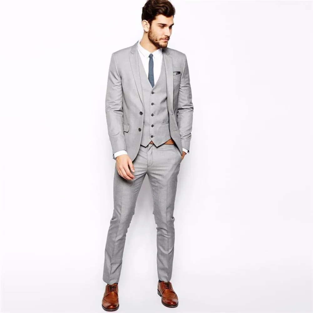 Custom Made Simple Grey Formal Business Meeting Tuxedos Men Suits Mens Blazers Slim Fit Men's Suit 3 Piece Jacket+Pants+Vest
Custom Made Simple Grey Formal Business Meeting Tuxedos Men Suits Mens Blazers Slim Fit Men's Suit 3 Piece Jacket+Pants+Vest