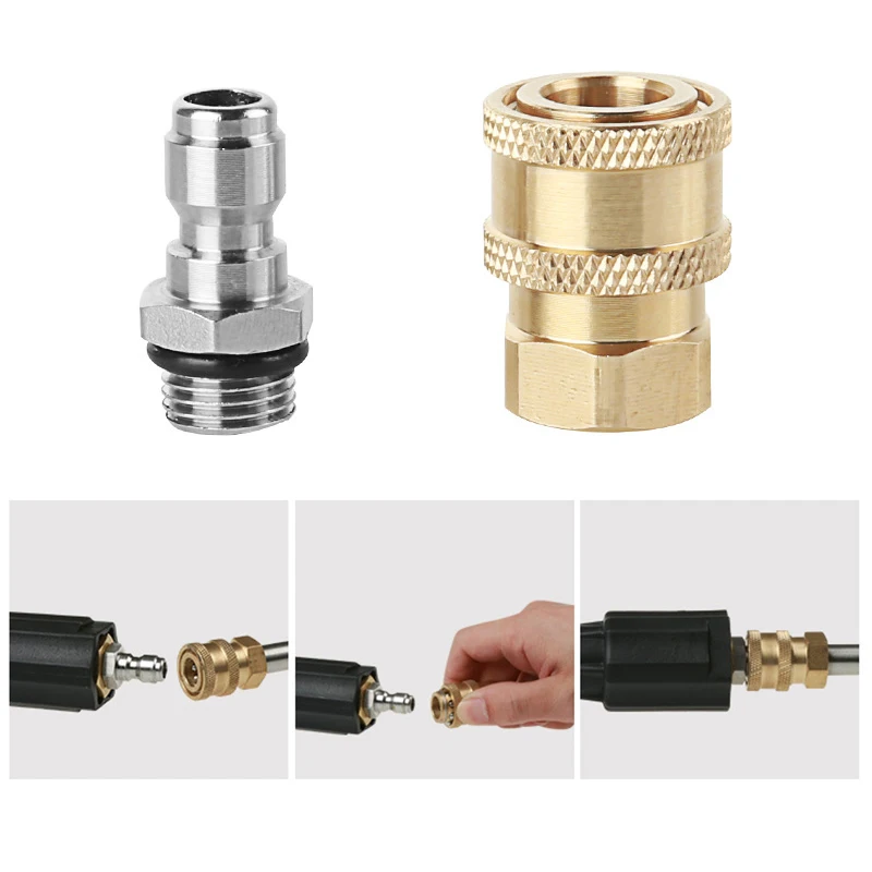 High Pressure Water Gun Connector 1/4 Quick Connector M14*1.5 Pure Copper High Pressure Sprinkler
High Pressure Water Gun Connector 1/4 Quick Connector M14*1.5 Pure Copper High Pressure Sprinkler
