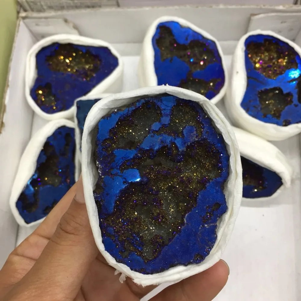 1 шт. Прямая поставка синий гальванический кристалл Druzy Gemstone Geode медитация Рейки Исцеление Кристалл украшение дома в подарок
1 шт. Прямая поставка синий гальванический кристалл Druzy Gemstone Geode медитация Рейки Исцеление Кристалл украшение дома в подарок