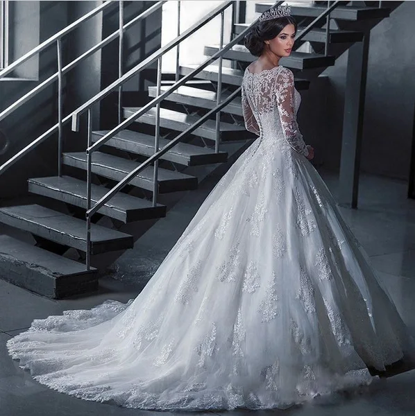 2018 Boat Neck Cheap Robe de Mariage Cheap Wedding Dresses With Long Sleev Women Ball Gown Wedding Dress Vestido de Noiva Lace
2018 Boat Neck Cheap Robe de Mariage Cheap Wedding Dresses With Long Sleev Women Ball Gown Wedding Dress Vestido de Noiva Lace