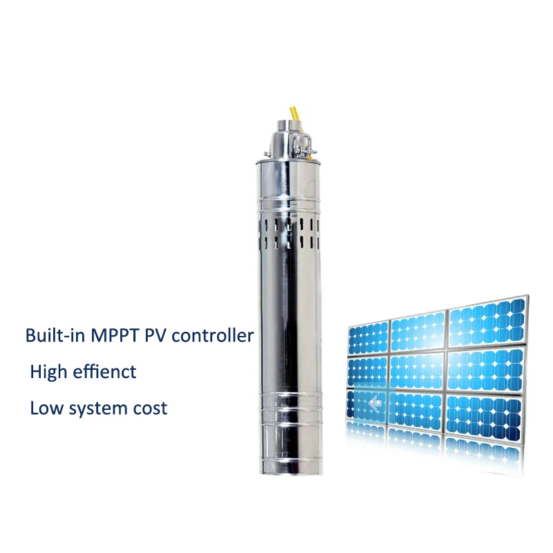 

24V DC Brushless Stainless Steel Solar Submersible Water pump N243T-80 3.5'' 3m3/h 80m Head for PV Pumping System