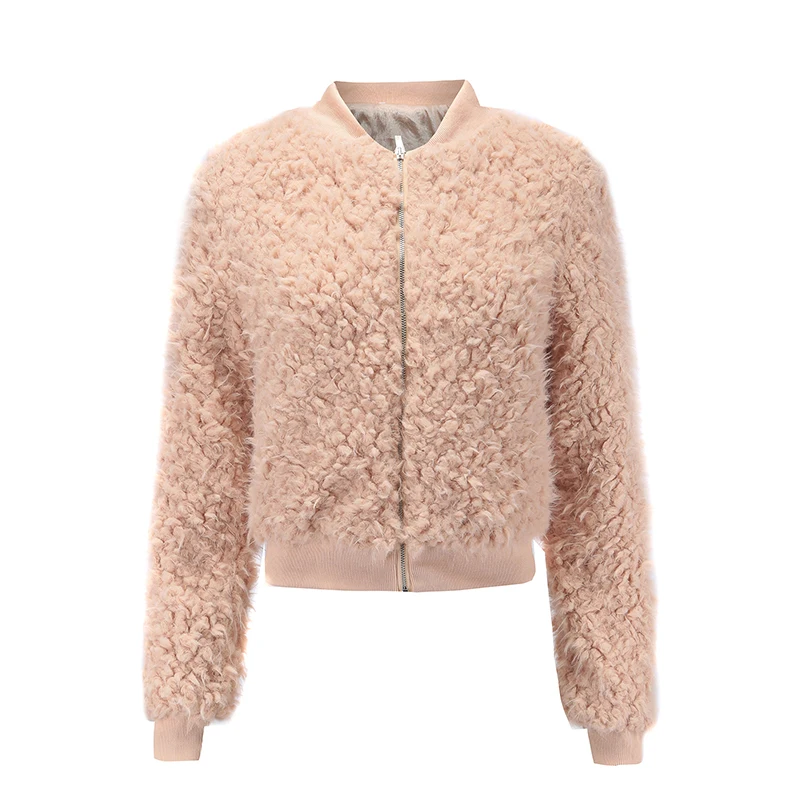 Faux Fur Wool Women Winter Warm Zipper V-Neck Short Khaki Stitching Female Plush Overcoat Casual Jacket 6Q2182
Faux Fur Wool Women Winter Warm Zipper V-Neck Short Khaki Stitching Female Plush Overcoat Casual Jacket 6Q2182