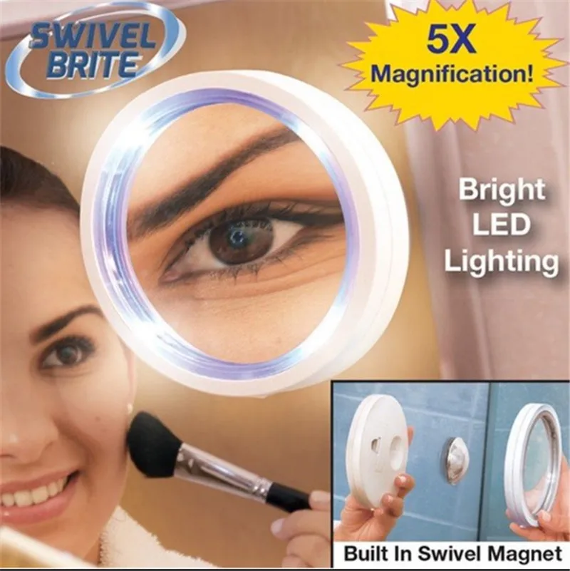 Sucker LED Swivel Makeup Magnifier Shower Room Makeup Mirror Adsorbent Type Shower Bath Room Mirror Dropshipping Wholesale
Sucker LED Swivel Makeup Magnifier Shower Room Makeup Mirror Adsorbent Type Shower Bath Room Mirror Dropshipping Wholesale
