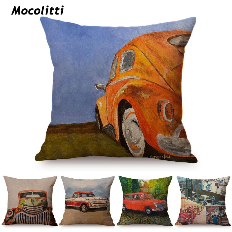 Vintage Car Style Print Cotton Linen Home Decorative Throw Pillow Case Living Room Nostalgia Restaurant Decoration Cushion Cover
Vintage Car Style Print Cotton Linen Home Decorative Throw Pillow Case Living Room Nostalgia Restaurant Decoration Cushion Cover