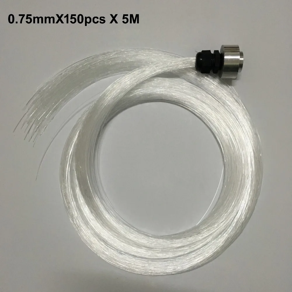 

Diameter 0.75mm Glow PMMA Plastic Fiber Optics Cable Spool 150 Pcs 5 Meters For All Kind Led Light Engine Driver Lighting