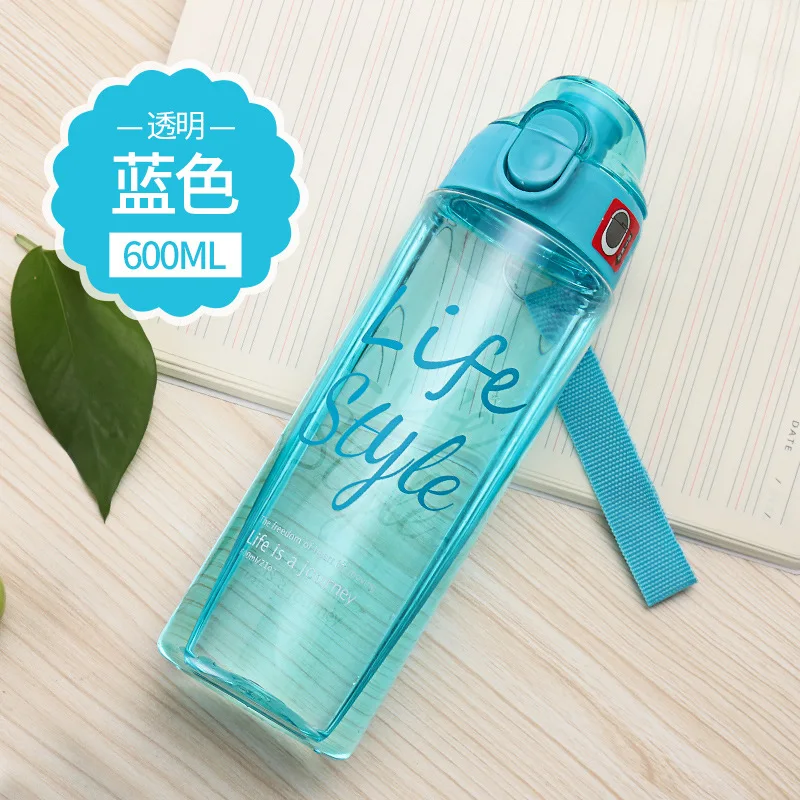 600ML Plastic Water Bottle Transparent Push switch Simple Portable Child Bottle Student Sports Summer Drinken Flessen
600ML Plastic Water Bottle Transparent Push switch Simple Portable Child Bottle Student Sports Summer Drinken Flessen