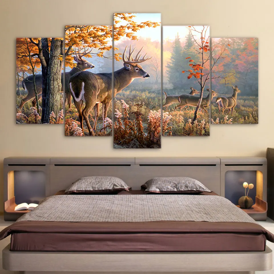 Modern Wall HD Printed Canvas Painting Art Modular Poster Frame 5 Panel Forest Deer Landscape Home Decor Living Room Pictures
Modern Wall HD Printed Canvas Painting Art Modular Poster Frame 5 Panel Forest Deer Landscape Home Decor Living Room Pictures