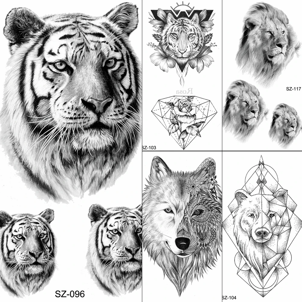 Tiger Face Design Women Tattoos Temporary Body Art Water Transfer Tatoos Fake Animals Men Ankle Sexy Arm Tattoo Makeup Tips
Tiger Face Design Women Tattoos Temporary Body Art Water Transfer Tatoos Fake Animals Men Ankle Sexy Arm Tattoo Makeup Tips