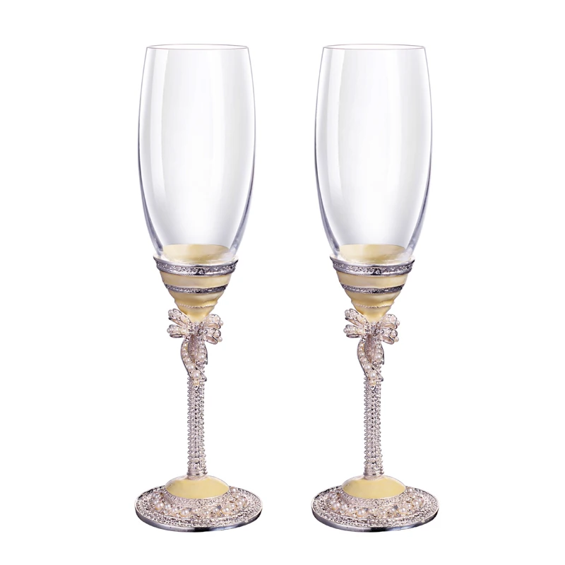 1 Pair Enamel Champagne Flutes High quality lead free Crystal glass Goblet Wine cup Party Wine decoration cups for wedding Gift
1 Pair Enamel Champagne Flutes High quality lead free Crystal glass Goblet Wine cup Party Wine decoration cups for wedding Gift