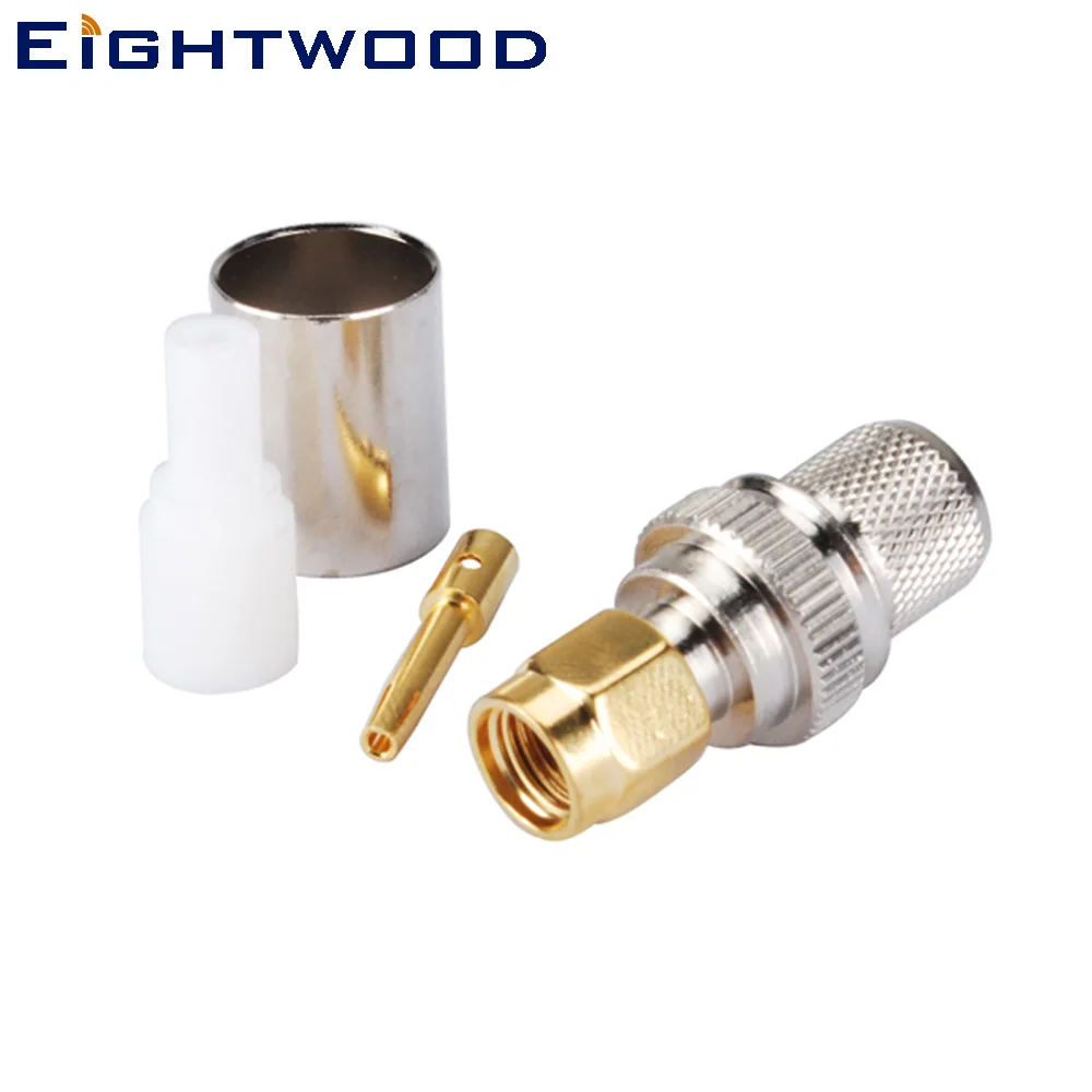 Eightwood 5PCS RP-SMA Plug Female RF Coaxial Connector Adapter 50 Ohm Straight Crimp for RG8,RG213,LMR400 RF Coaxial Cable
Eightwood 5PCS RP-SMA Plug Female RF Coaxial Connector Adapter 50 Ohm Straight Crimp for RG8,RG213,LMR400 RF Coaxial Cable