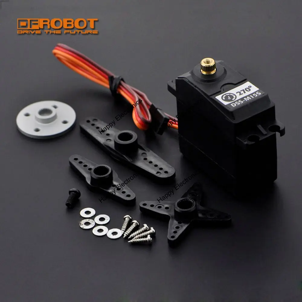 DFRobot DF металлический редукторный 15 кг Стандартный сервопривод 270 градусов 4 8 ~ 7 2 в