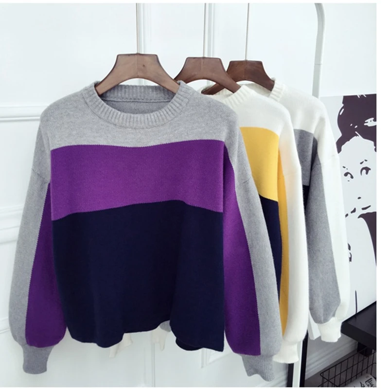 Autumn 2 pieces set Women Knitted Sweater Suit Loose Striped Pullover Tops+Skirt Casual 2-plece set Student Knit Clothing Sets
Autumn 2 pieces set Women Knitted Sweater Suit Loose Striped Pullover Tops+Skirt Casual 2-plece set Student Knit Clothing Sets