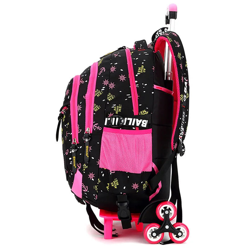 2/6 Wheels high quality girls trolley backpack schoolbag orthopedic bags for children school bag Boys Backpack Shoulders | Багаж и сумки