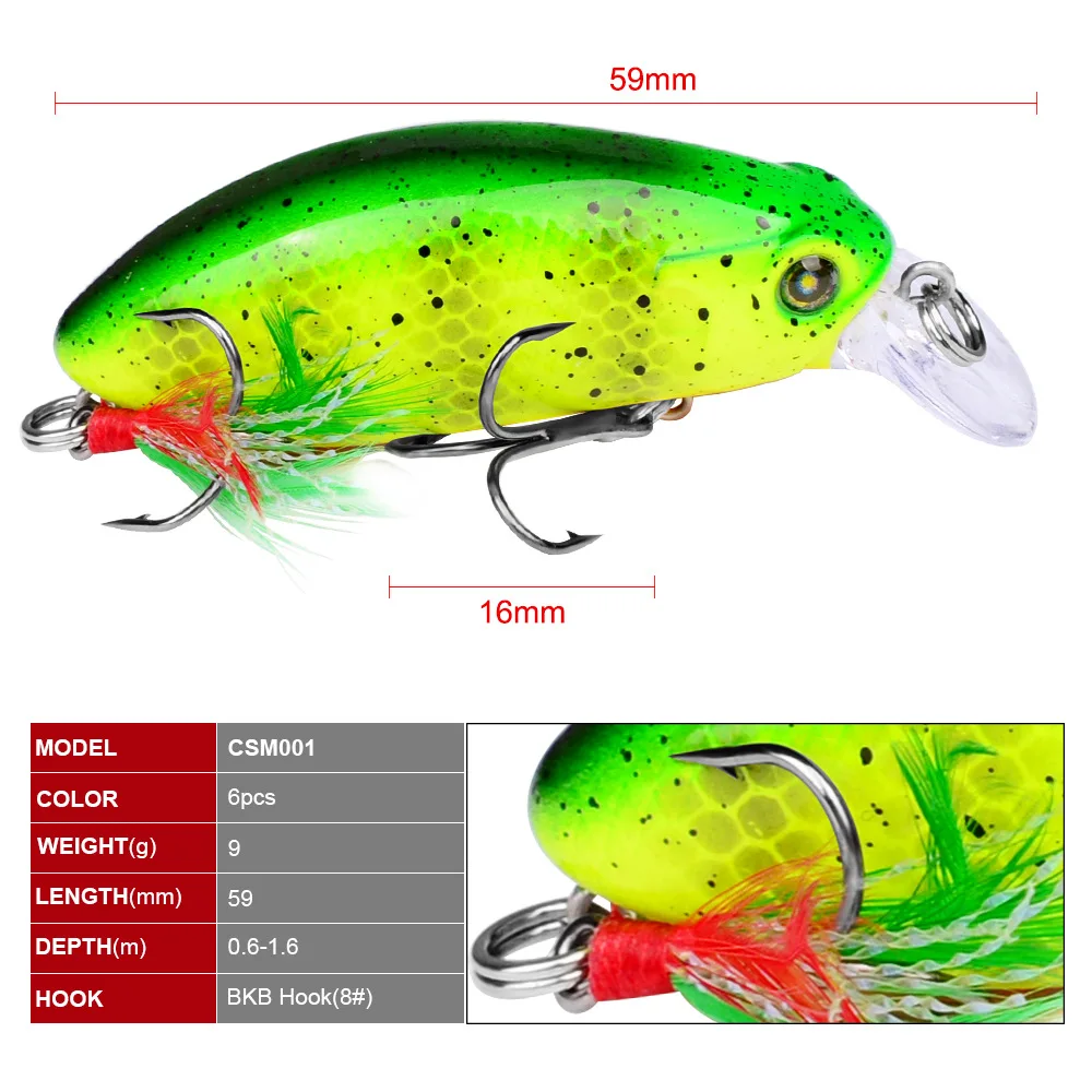 1PC Fishing Lure 59mm 9.6g/9g Crank Bait pesca wobblers Fishing Tackle Hook isca artificial bait for fishing Exported to Japan
1PC Fishing Lure 59mm 9.6g/9g Crank Bait pesca wobblers Fishing Tackle Hook isca artificial bait for fishing Exported to Japan