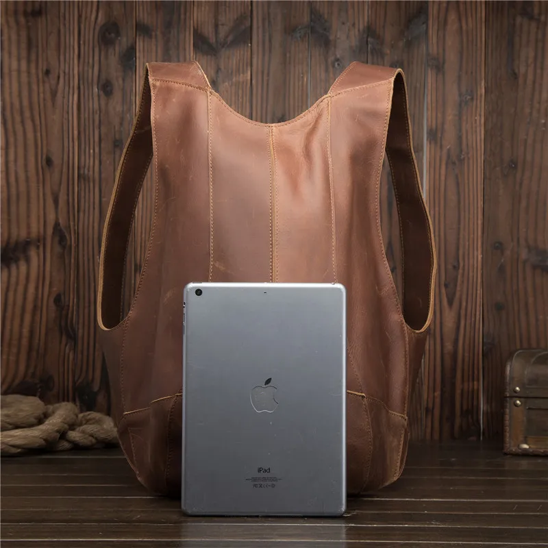 Vintage Unique Brand Designer Natural Crazy Horse Leather Men Backpack Cool Fashion Preppy Style Genuine Leather Bag
Vintage Unique Brand Designer Natural Crazy Horse Leather Men Backpack Cool Fashion Preppy Style Genuine Leather Bag