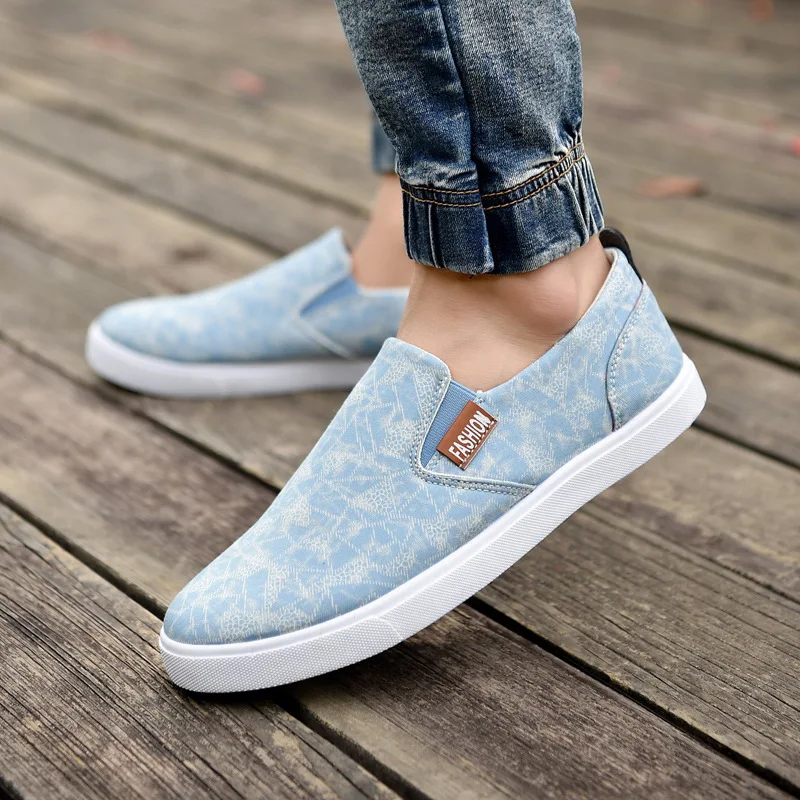 2018 fashion new summer men's canvas shoes one pedal lazy shoes flat casual shoes