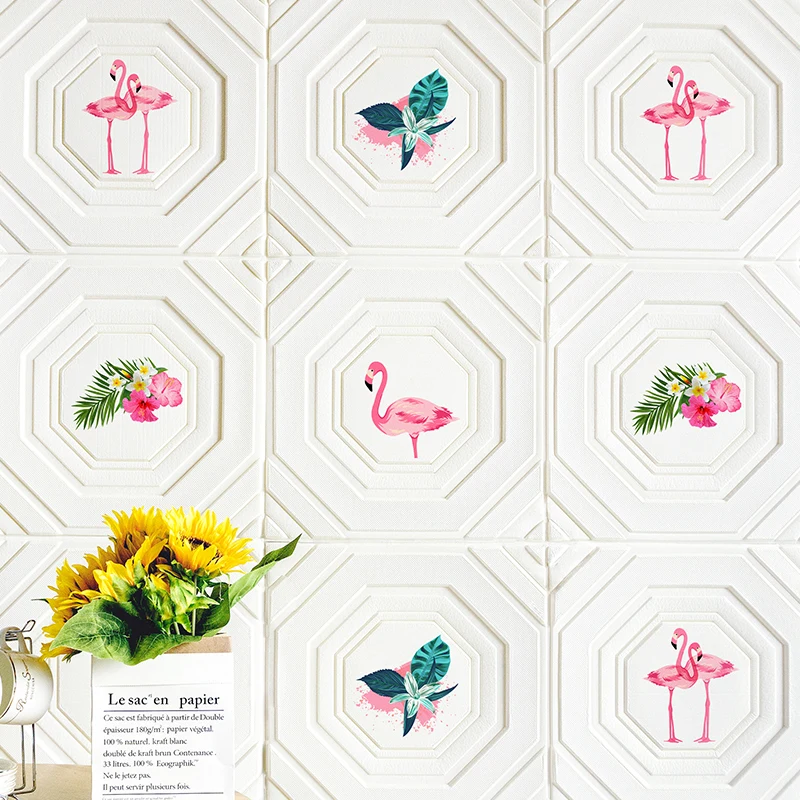 Nordic Flamingo INS Living room retro 3D wall sticker Waterproof bedroom TV background wallpaper Foam self-adhesive wallpaper
Nordic Flamingo INS Living room retro 3D wall sticker Waterproof bedroom TV background wallpaper Foam self-adhesive wallpaper