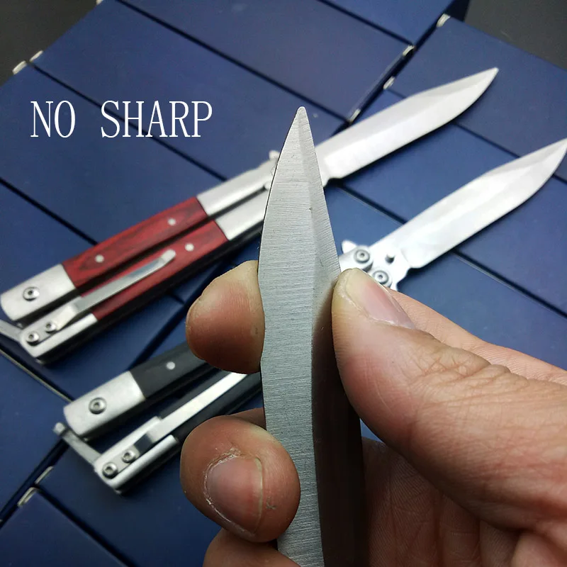 Butterfly in Knife Stainless Steel Blade NO Sharp Metal Handle with Wooden/Acrylic 3 Styles High Quality For CS go Free Shipping
Butterfly in Knife Stainless Steel Blade NO Sharp Metal Handle with Wooden/Acrylic 3 Styles High Quality For CS go Free Shipping