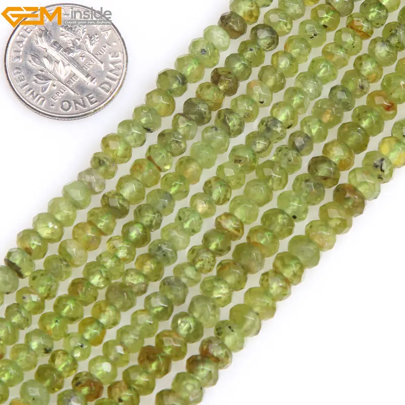 Gem-inside Natural AAA Grade Green Olivine Peridot Faceted Beads Rondelle Heishi Spacer Beads For Jewelry Making 15" DIY
Gem-inside Natural AAA Grade Green Olivine Peridot Faceted Beads Rondelle Heishi Spacer Beads For Jewelry Making 15" DIY