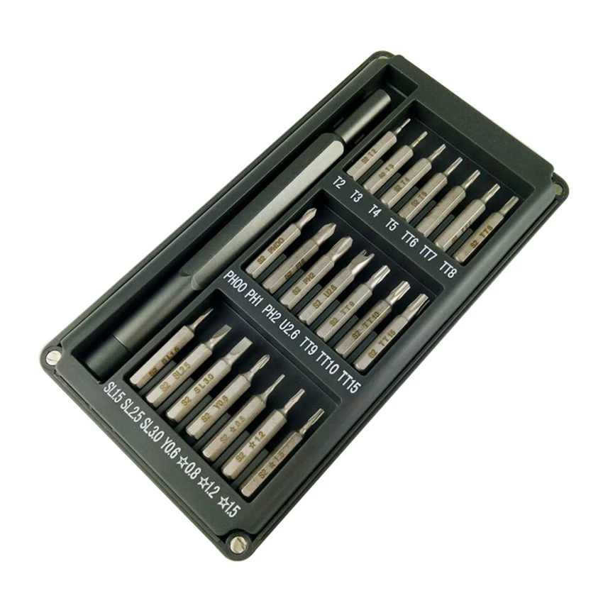 22 in 1 Screwdriver Bit Set Aluminum Alloy Handle Screwdrivers Kits Handheld Precision Instrument Disassemble Repair Tools
22 in 1 Screwdriver Bit Set Aluminum Alloy Handle Screwdrivers Kits Handheld Precision Instrument Disassemble Repair Tools