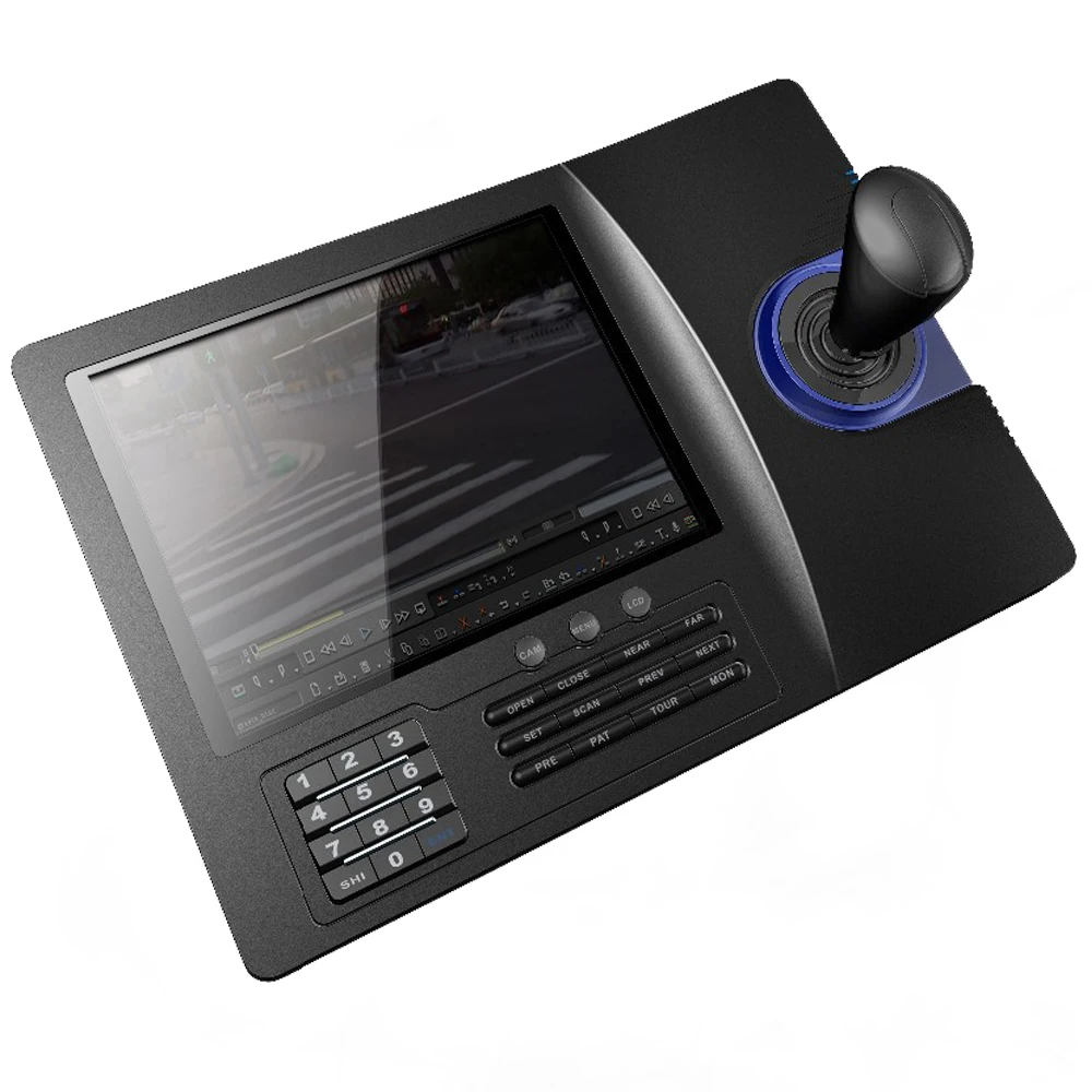 8 inch LCD Analog RS485 PTZ Keyboard Controller PELCO-D/PLCD Display of Analog Speed Dome Pan Tilt Camera CCTV control
8 inch LCD Analog RS485 PTZ Keyboard Controller PELCO-D/PLCD Display of Analog Speed Dome Pan Tilt Camera CCTV control