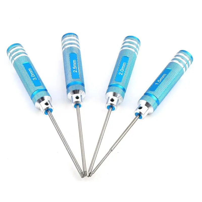 4pcs Metal Hexagonal Hex Screw Driver Screwdrivers Tools Kit 1.5mm 2.0mm 2.5mm 3.0mm for RC Helicopter
4pcs Metal Hexagonal Hex Screw Driver Screwdrivers Tools Kit 1.5mm 2.0mm 2.5mm 3.0mm for RC Helicopter