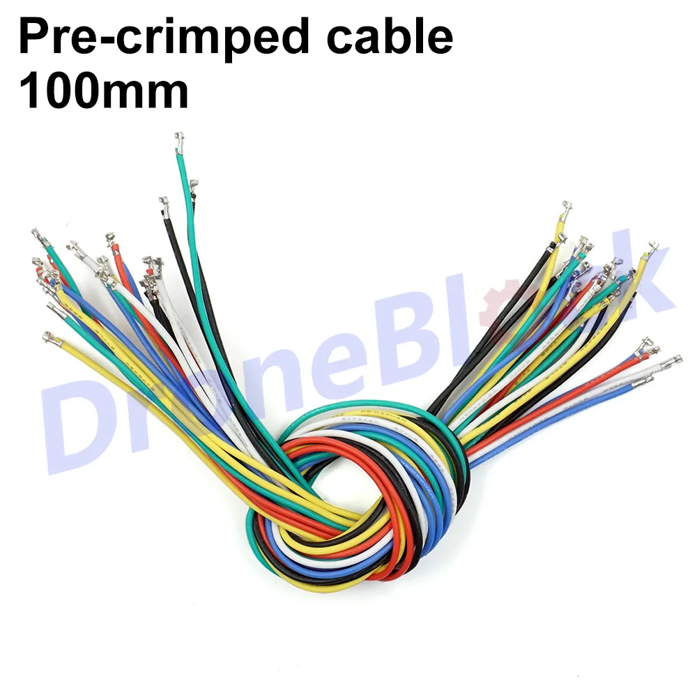 

24Pcs/a lot 6 colors Pre-crimped Cables 10cm SPRacing F3 Pixhawk apm OMNIBUS CC3D Camera VTX Telemetry OSD silicon wire